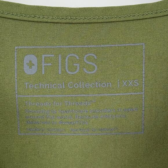 Figs Catarina One Pocket Scrub Top Shirt Womens Size XXS Olive Drab Green - Picture 5 of 6